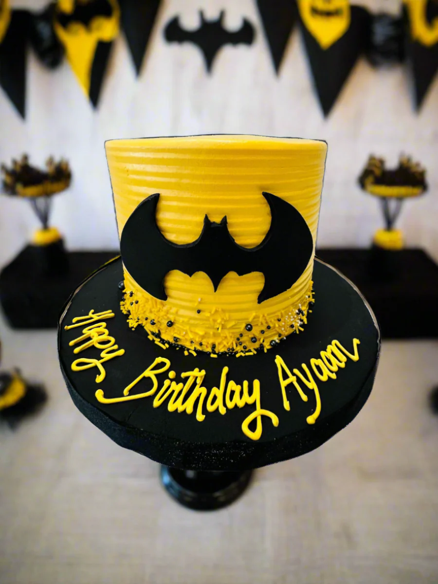 Ayaan Batman Cream Cake - Image 3
