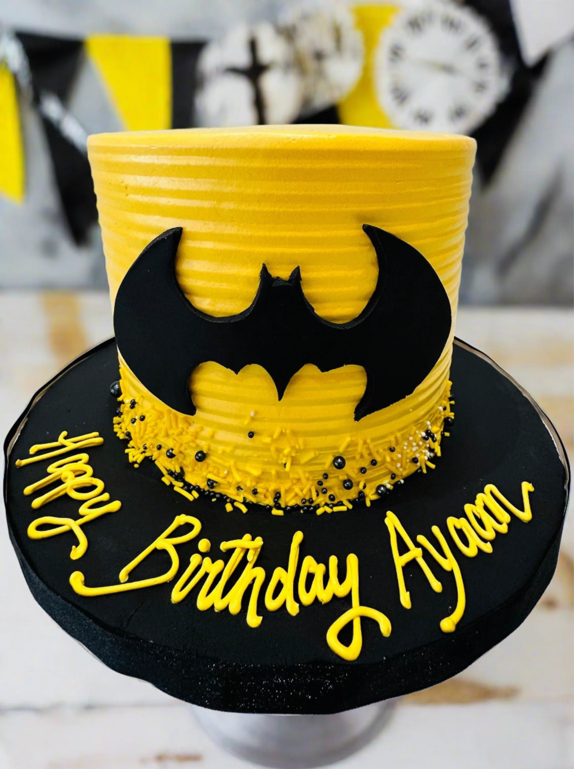 Ayaan Batman Cream Cake - Image 5