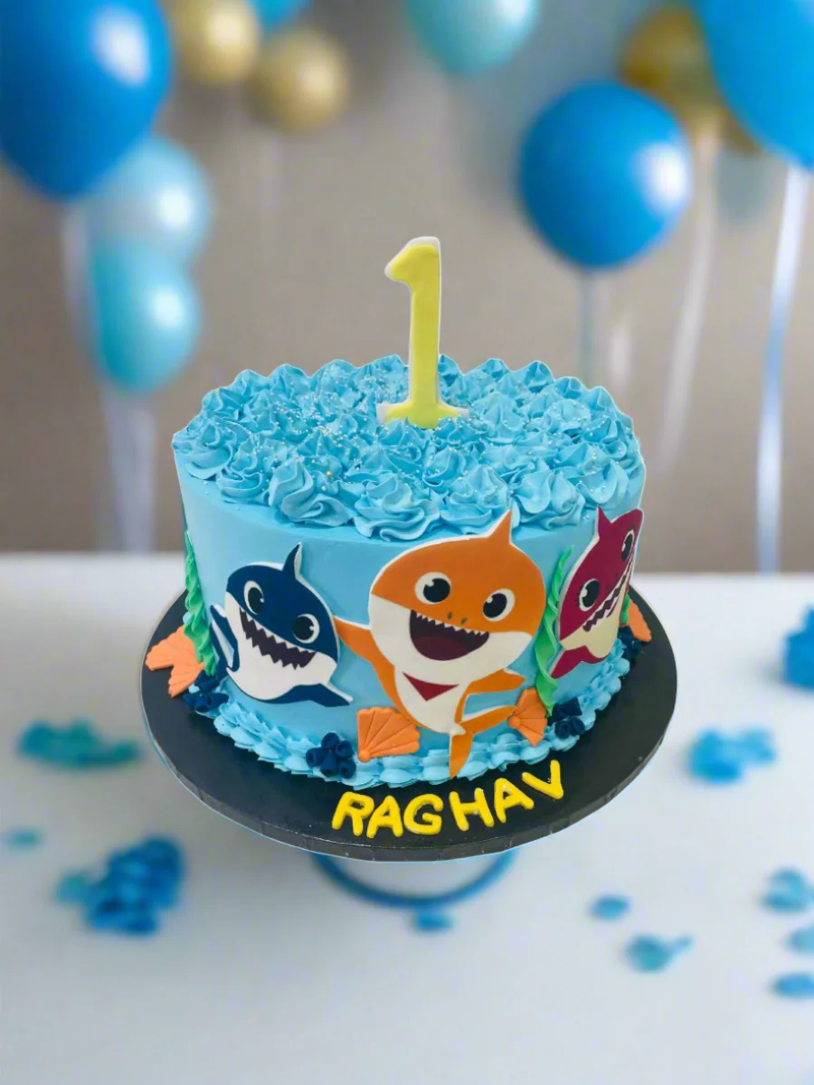 Azaad Baby Shark Birthday Cake - Image 2