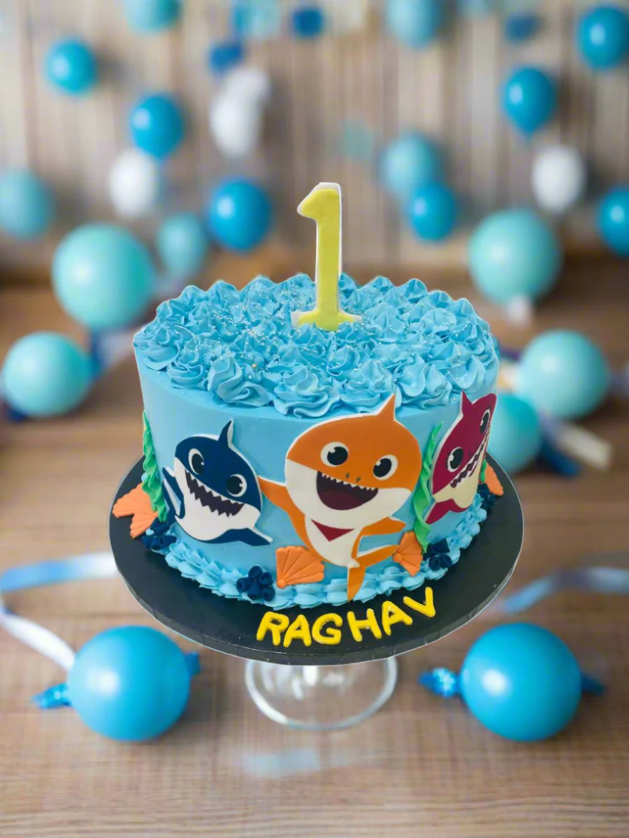 Azaad Baby Shark Birthday Cake - Image 3