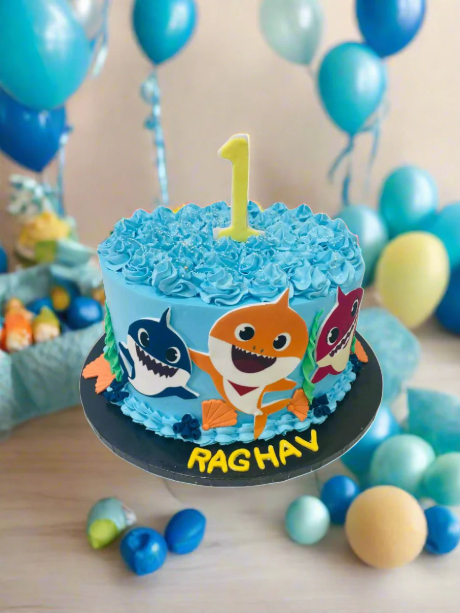 Azaad Baby Shark Birthday Cake - Image 4