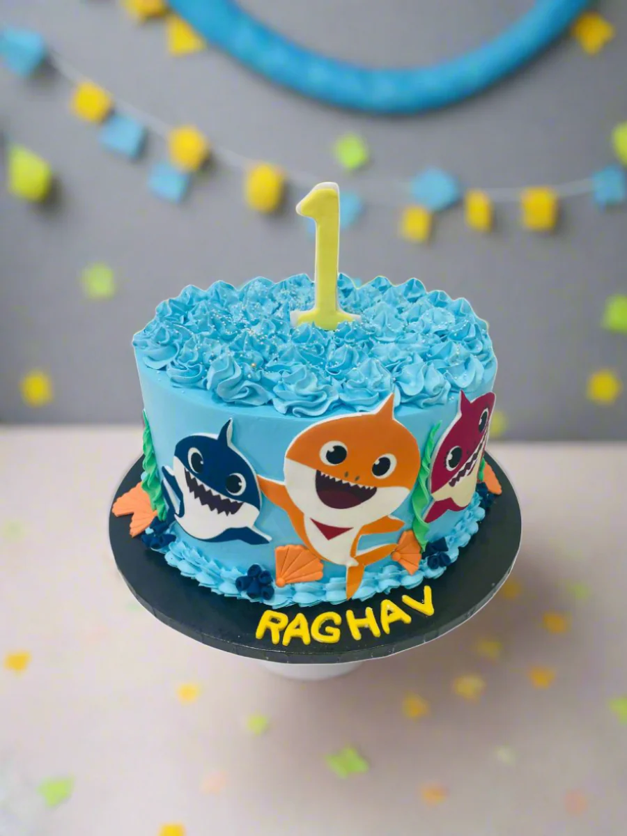 Azaad Baby Shark Birthday Cake - Image 5