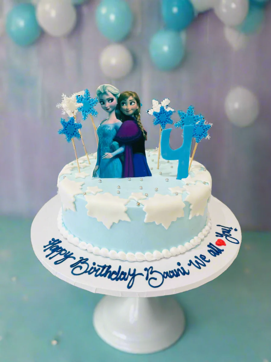 Baani Frozen Snowflake Cream Cake - Image 2