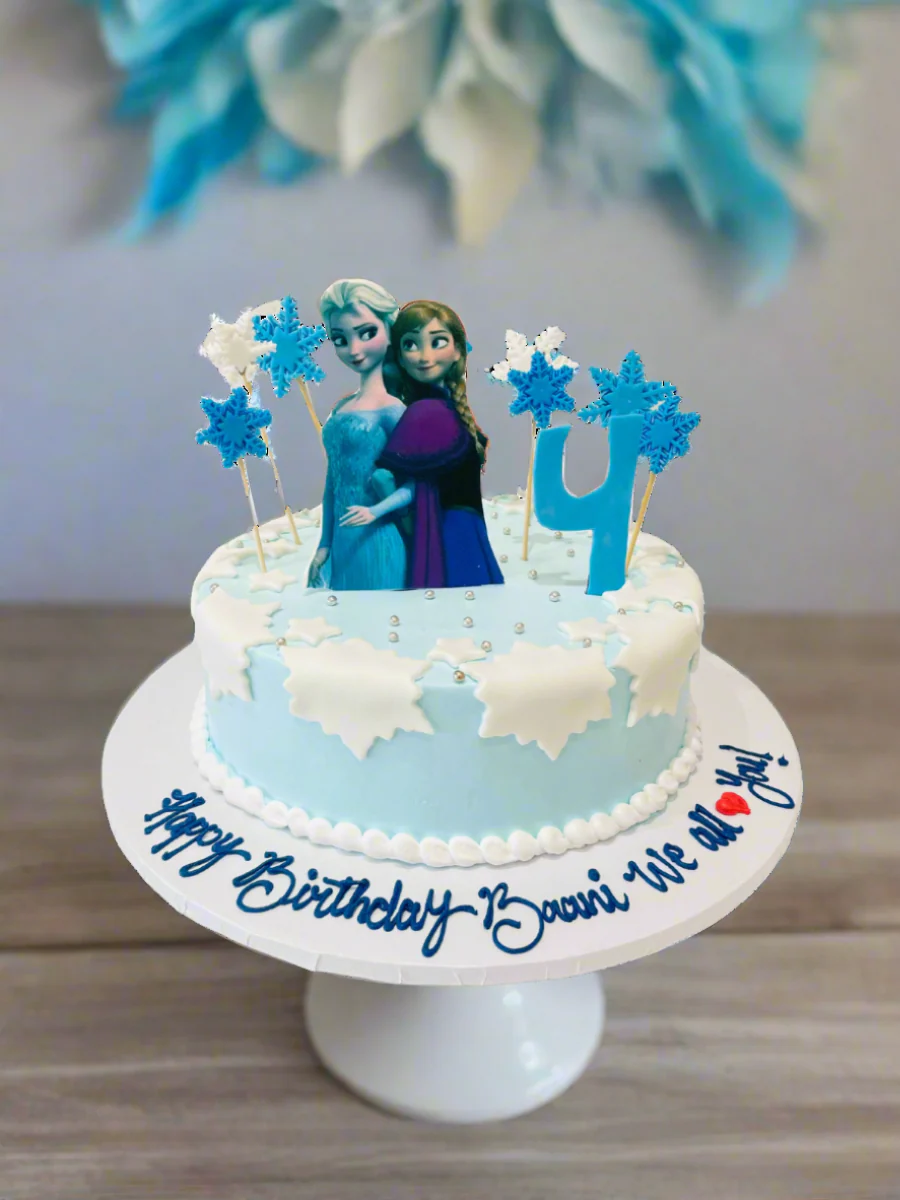 Baani Frozen Snowflake Cream Cake - Image 3