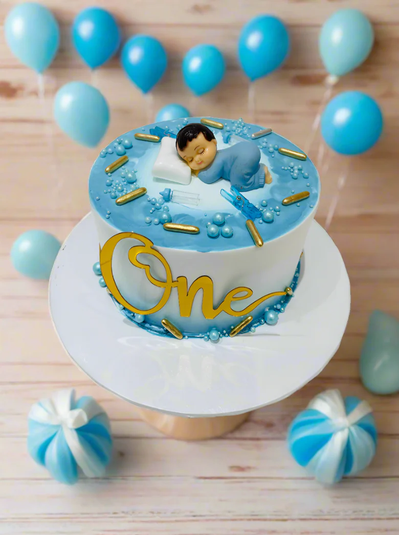 Baby Boy First Birthday Cake - Image 2