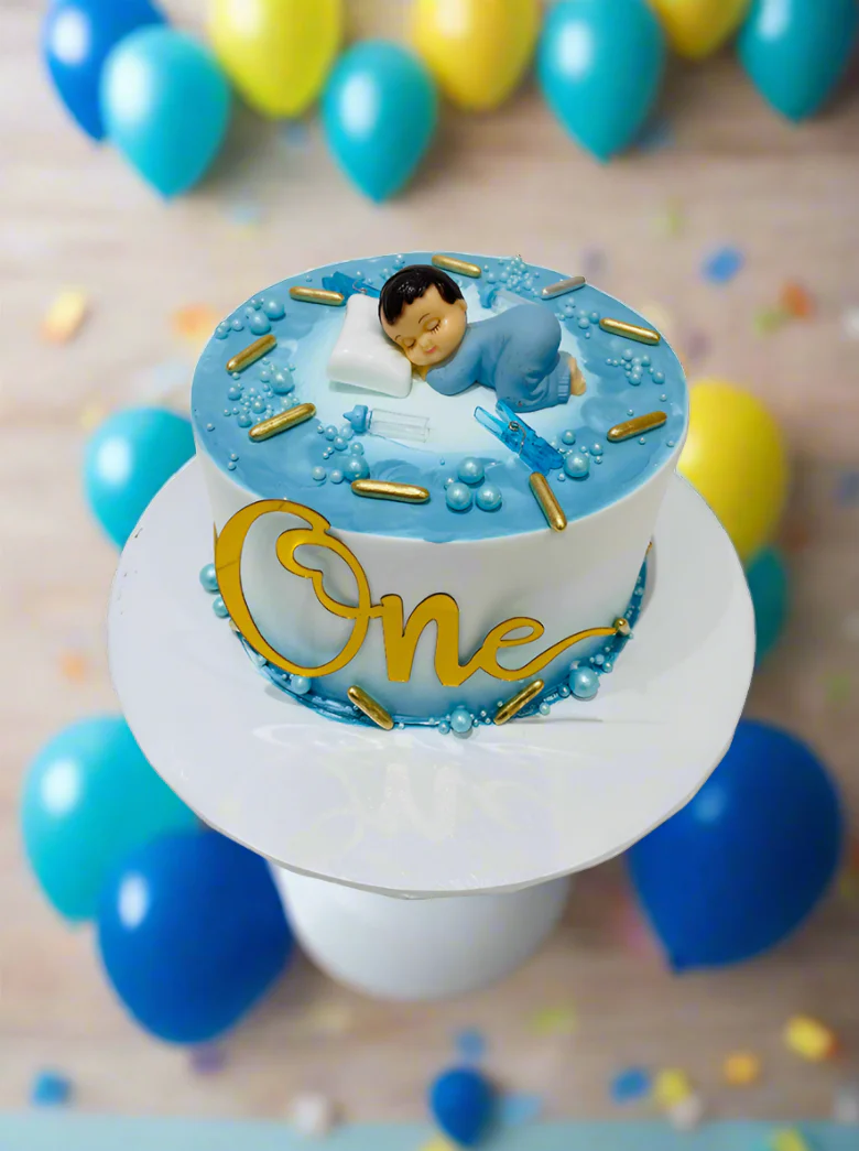 Baby Boy First Birthday Cake - Image 3