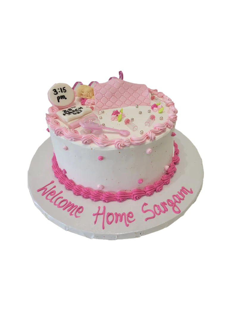 Baby Details Cream Cake