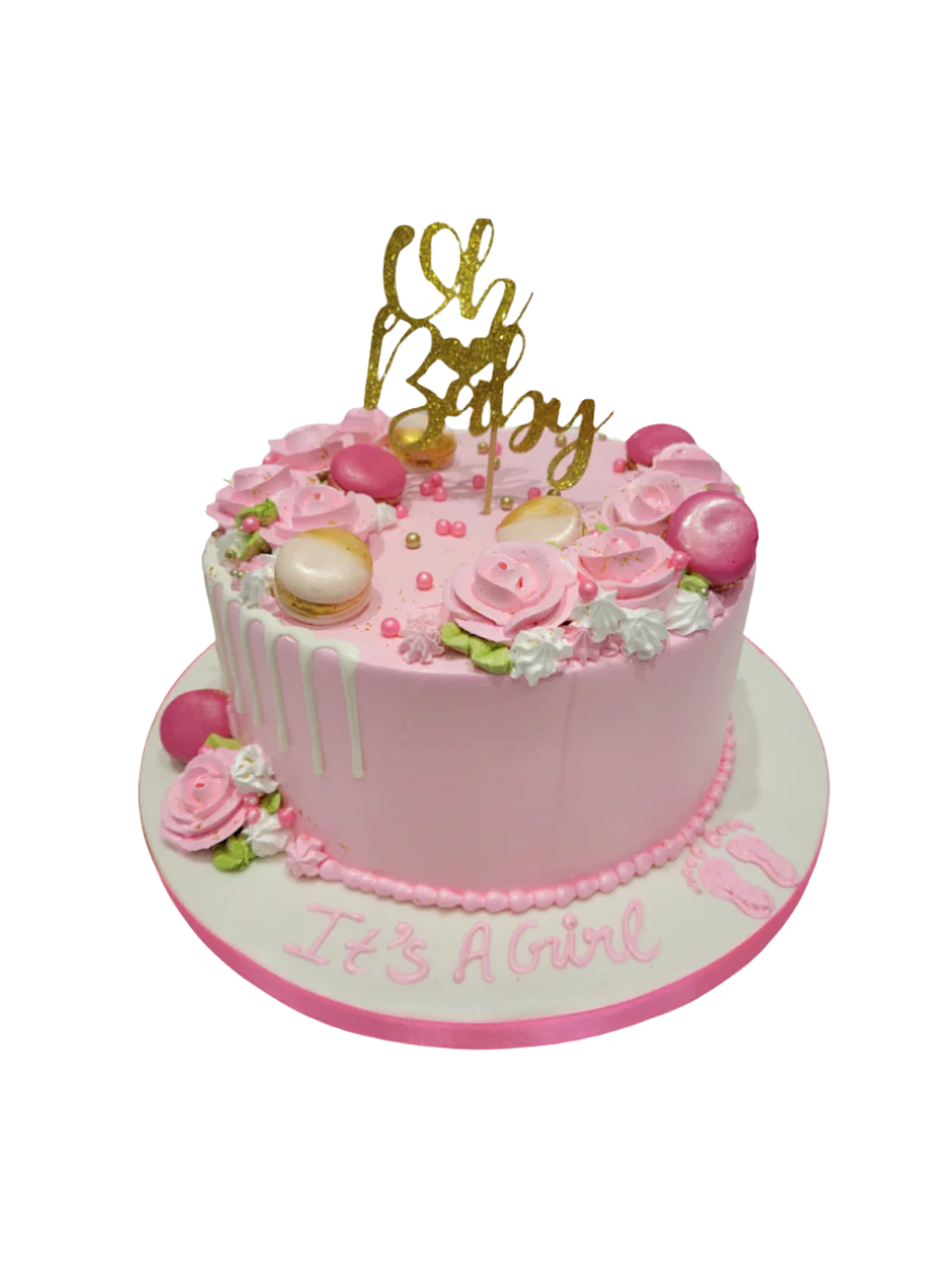Baby Girl Cream Cake