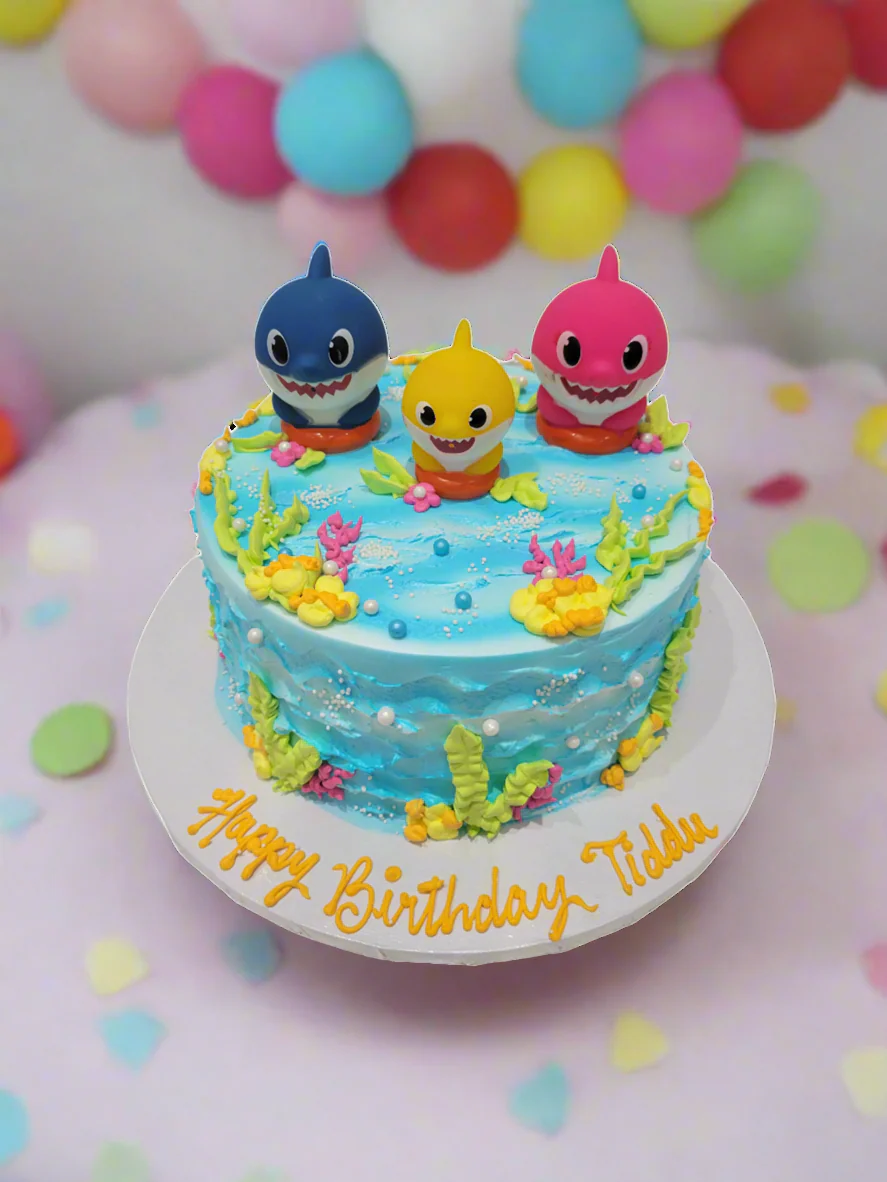 Baby Shark Cream Cake - Image 2