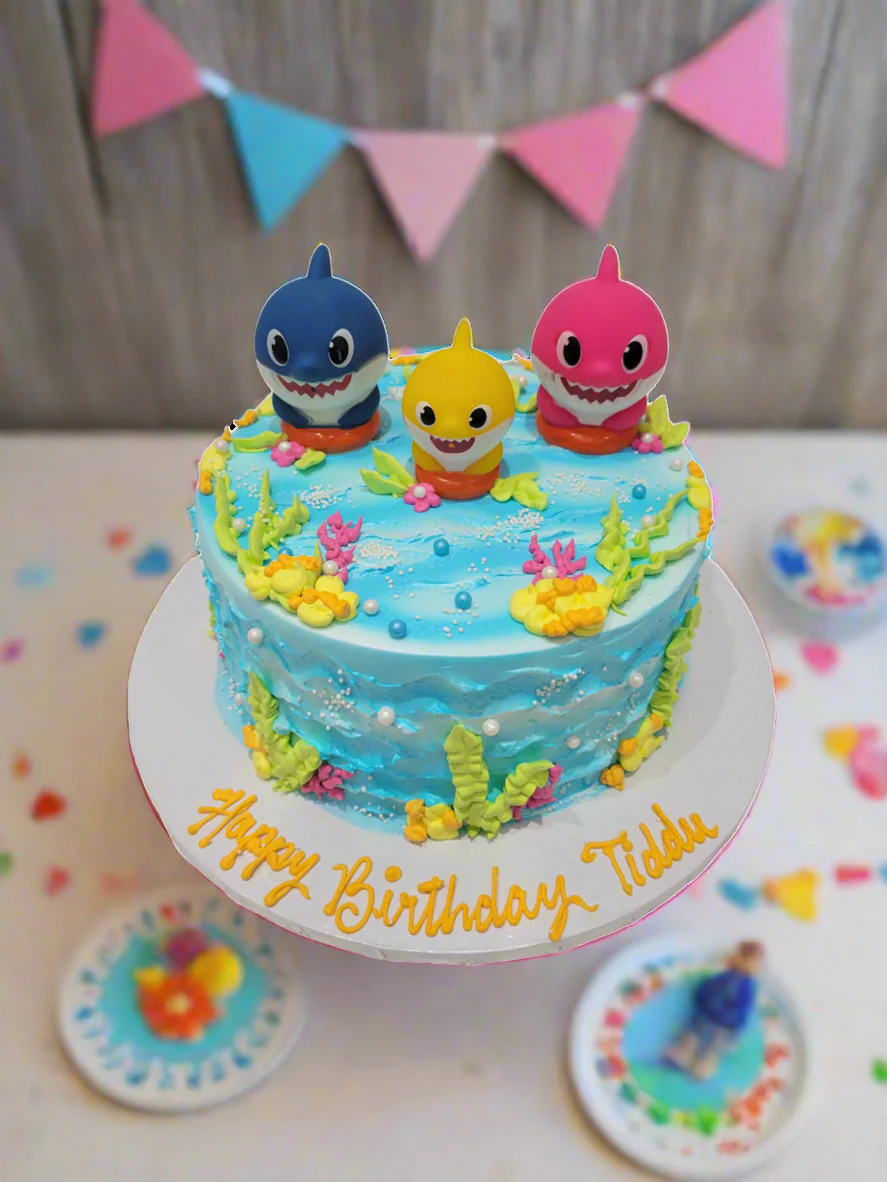 Baby Shark Cream Cake - Image 3