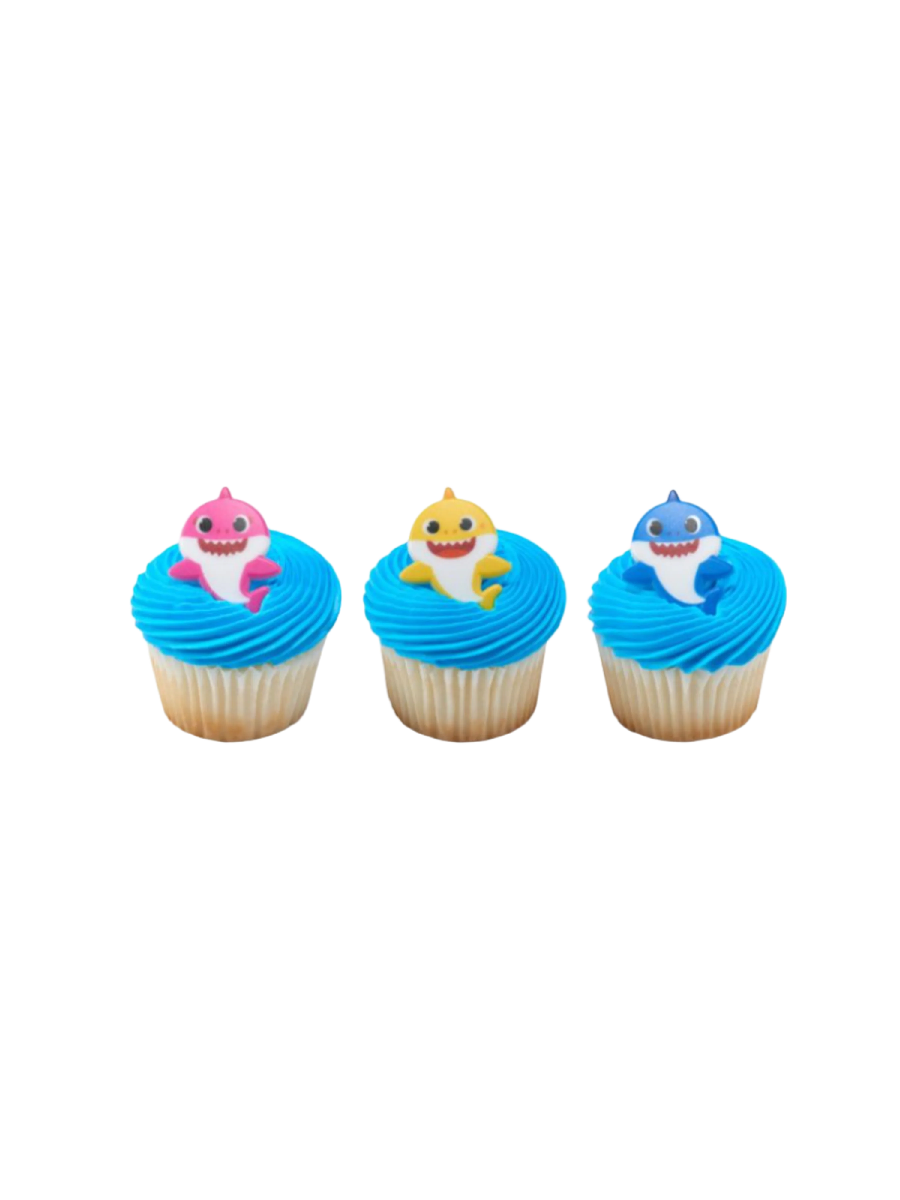 Baby Shark Cupcakes - (Pack of 6)