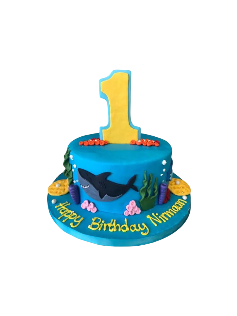 Baby Shark Fondant Cake