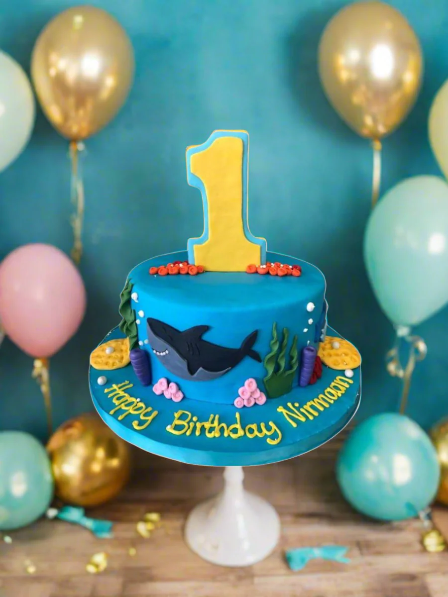 Baby Shark Fondant Cake - Image 2