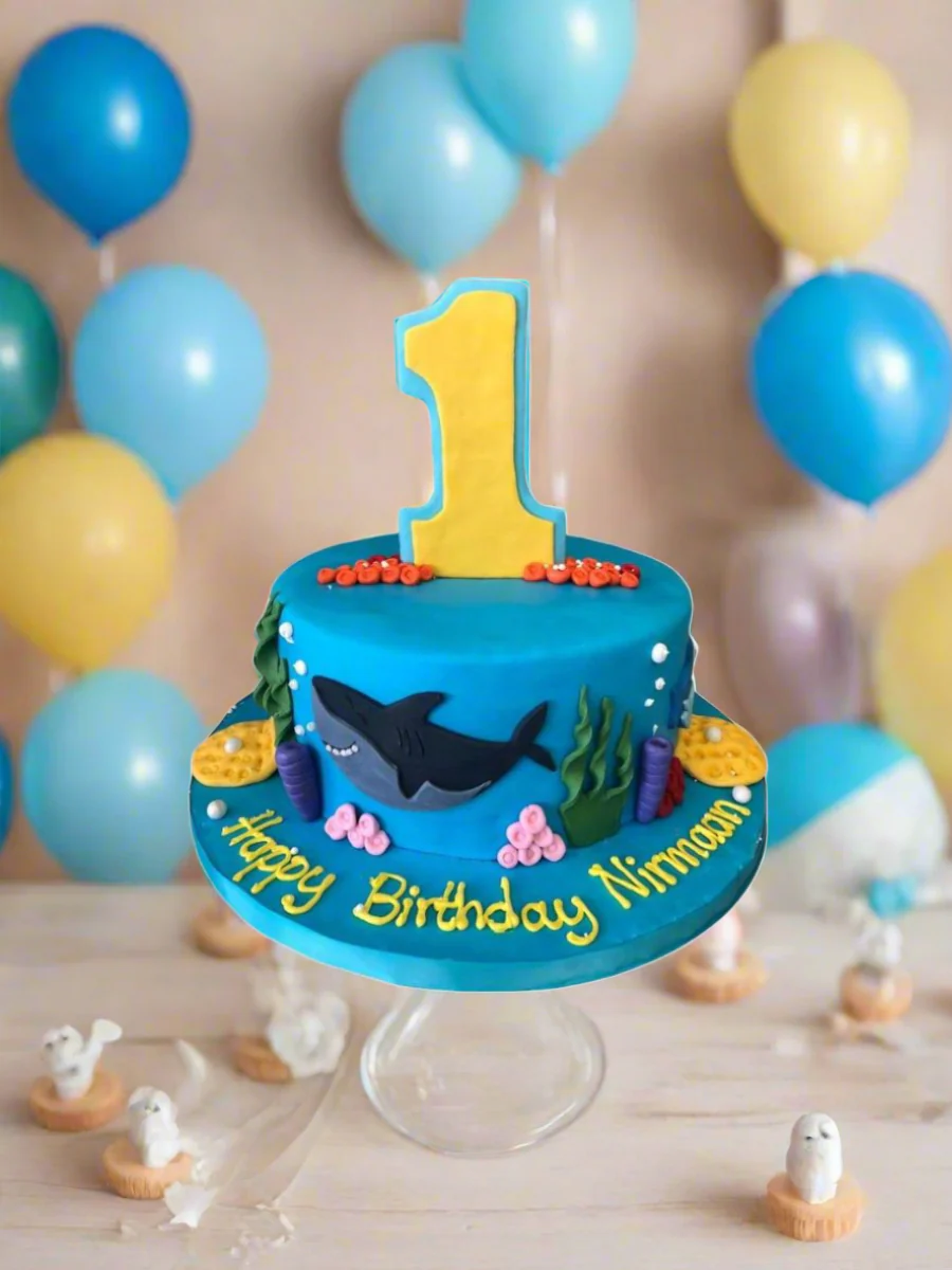 Baby Shark Fondant Cake - Image 4