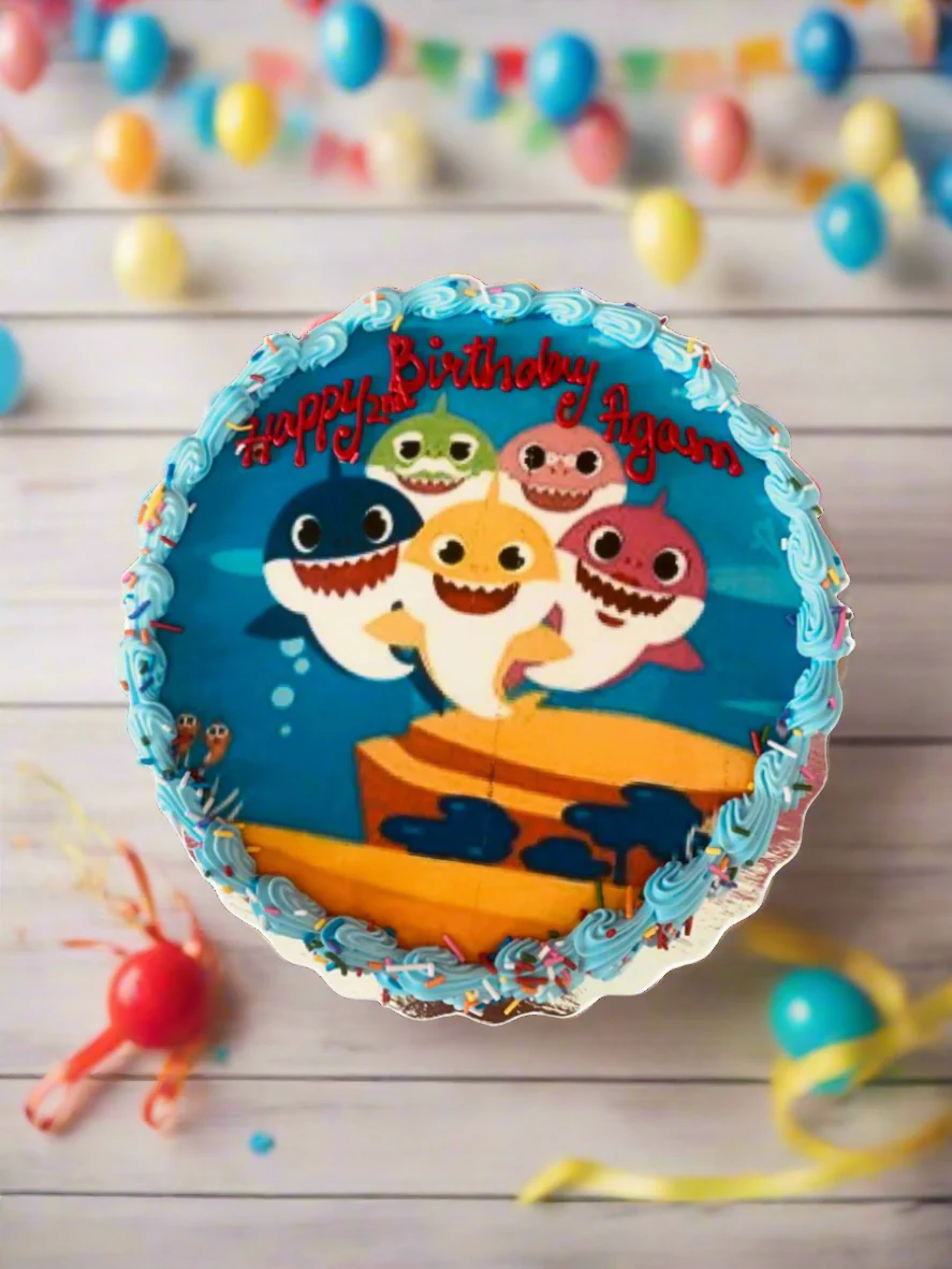 Baby Shark Photo Cake - Image 2