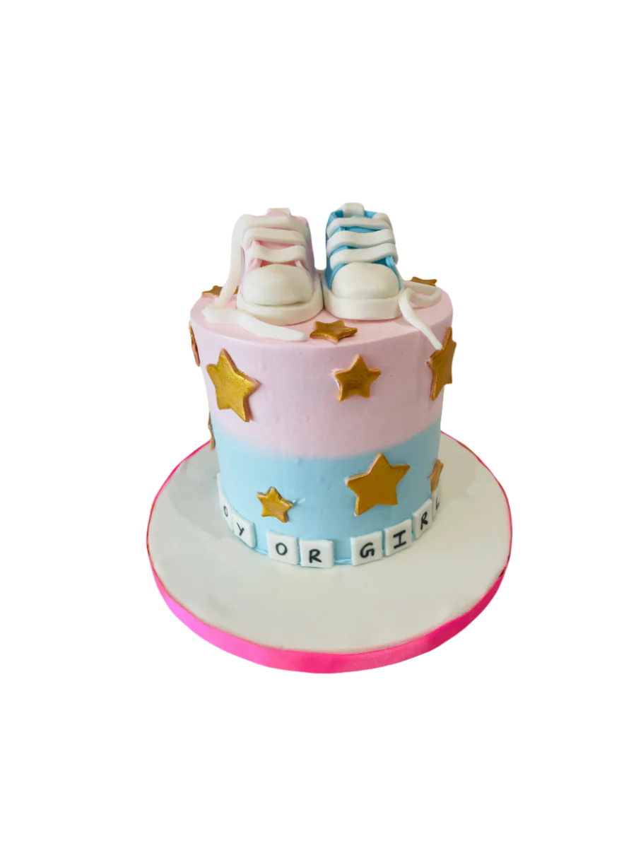 Baby Shower Shoes Cream Cake