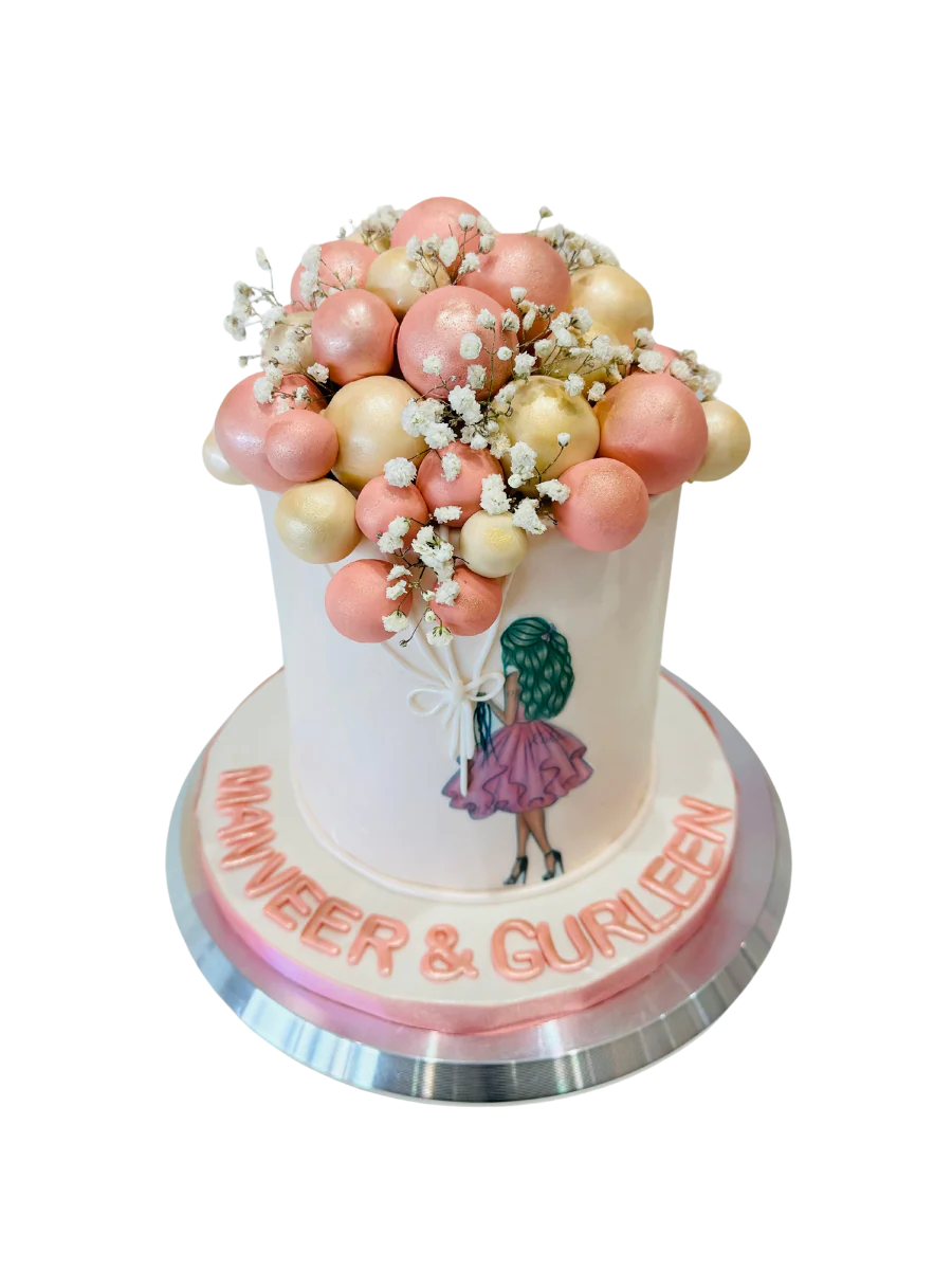 Balloon Fondant Birthday Cake