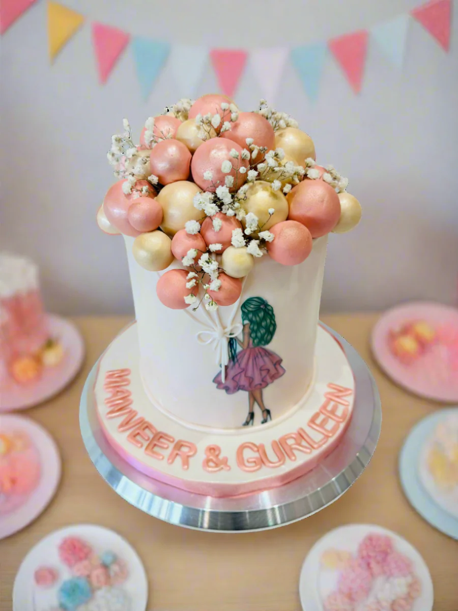 Balloon Fondant Birthday Cake - Image 4