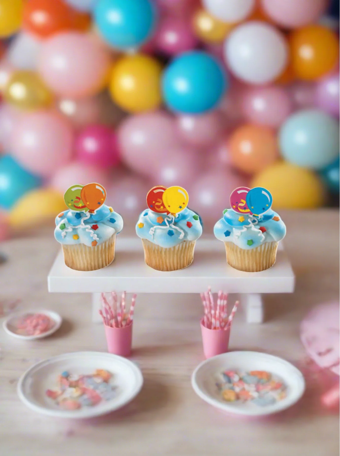 Balloons Cupcakes - (Pack of 6) - Image 2