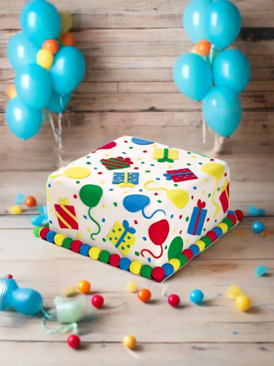 Balloons & Gifts Cake - Image 2