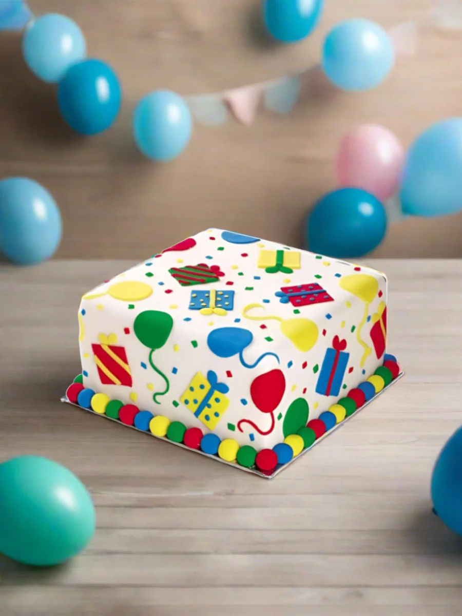 Balloons & Gifts Cake - Image 4