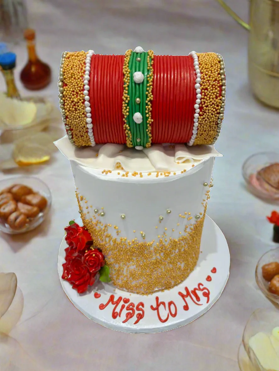 Bangle Ceremony Cream Cake - Image 3