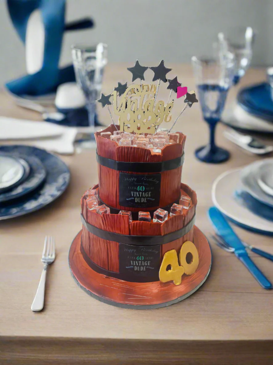 Barrel Fondant Tiered Cake - Image 2