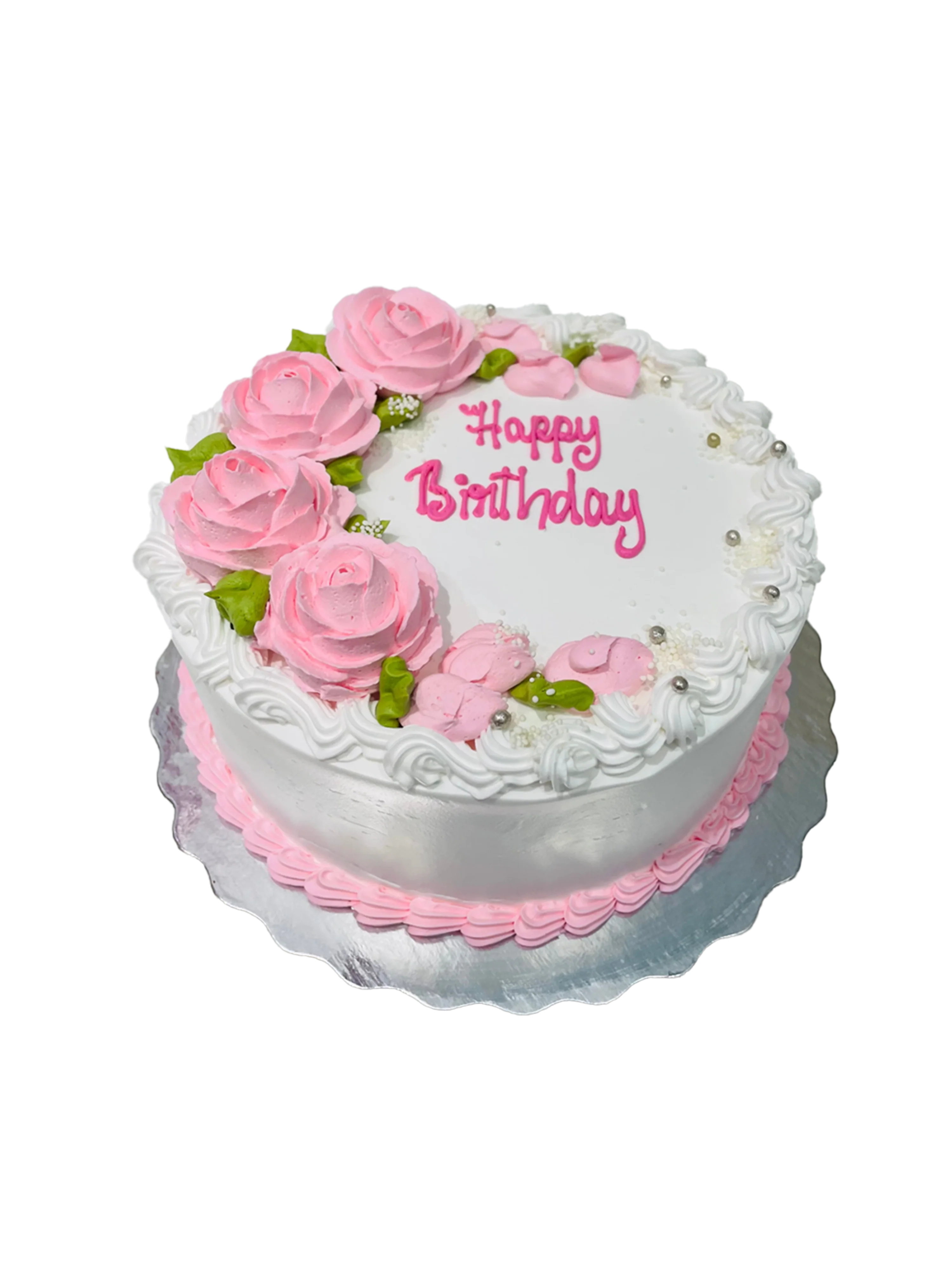 Basic Pink Flower Cake