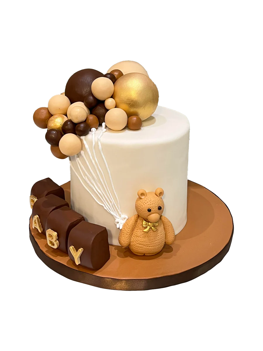 Bear Balloon Fondant Cake