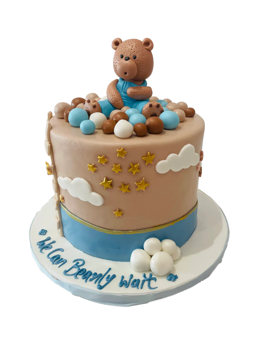 Bear Blue Fondant Cake