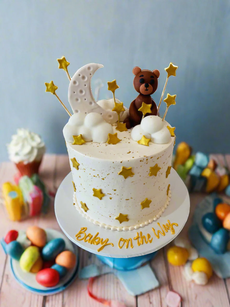 Bear, Moon & Stars Theme Cake - Image 2