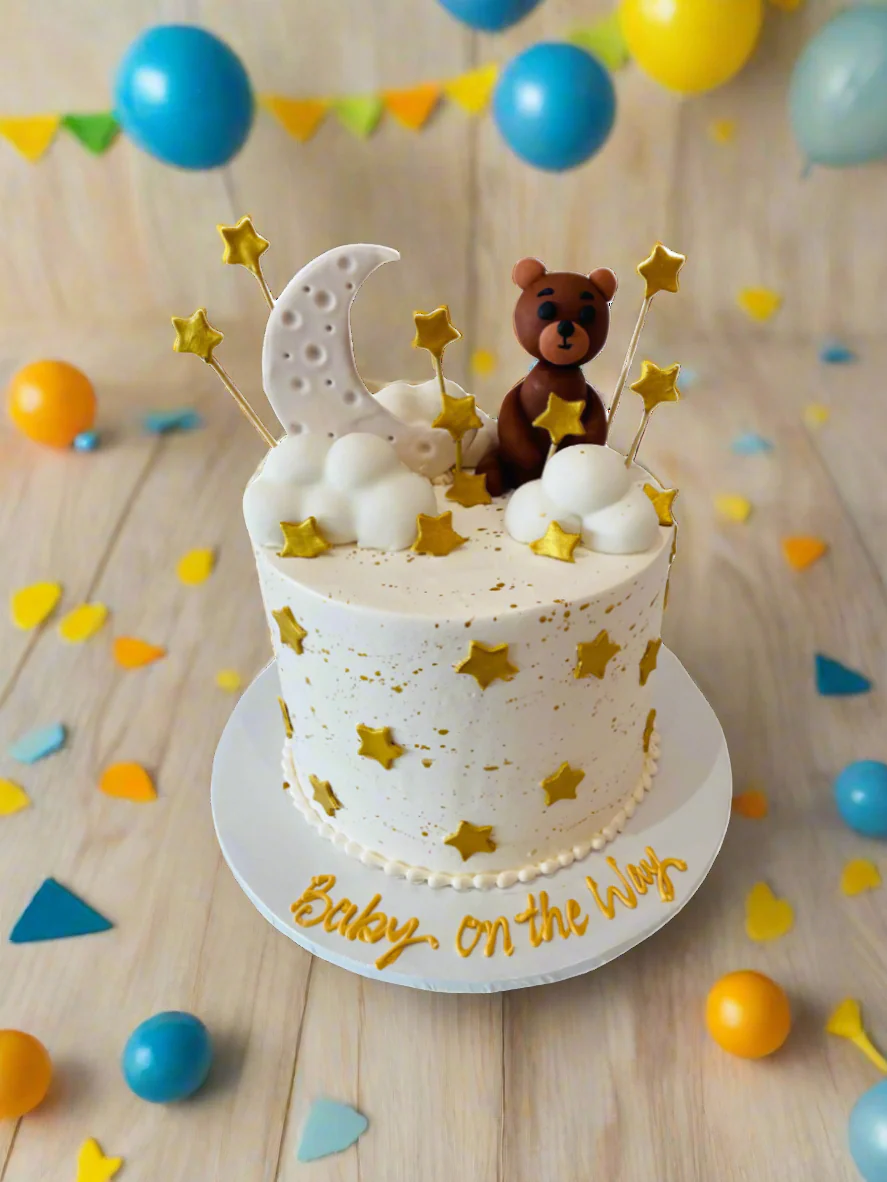Bear, Moon & Stars Theme Cake - Image 3