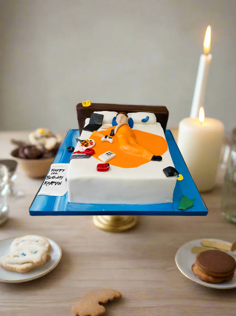 Bed Theme Fondant Cake - Image 2