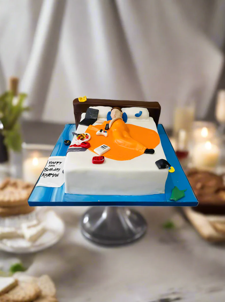 Bed Theme Fondant Cake - Image 4