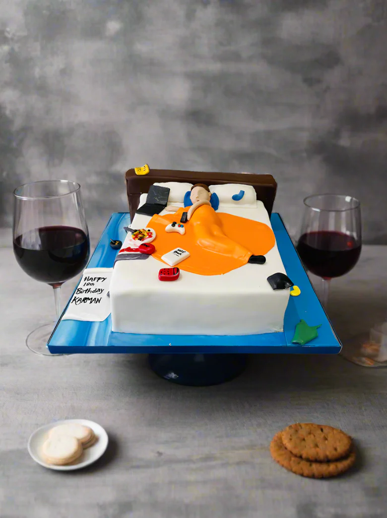 Bed Theme Fondant Cake - Image 5