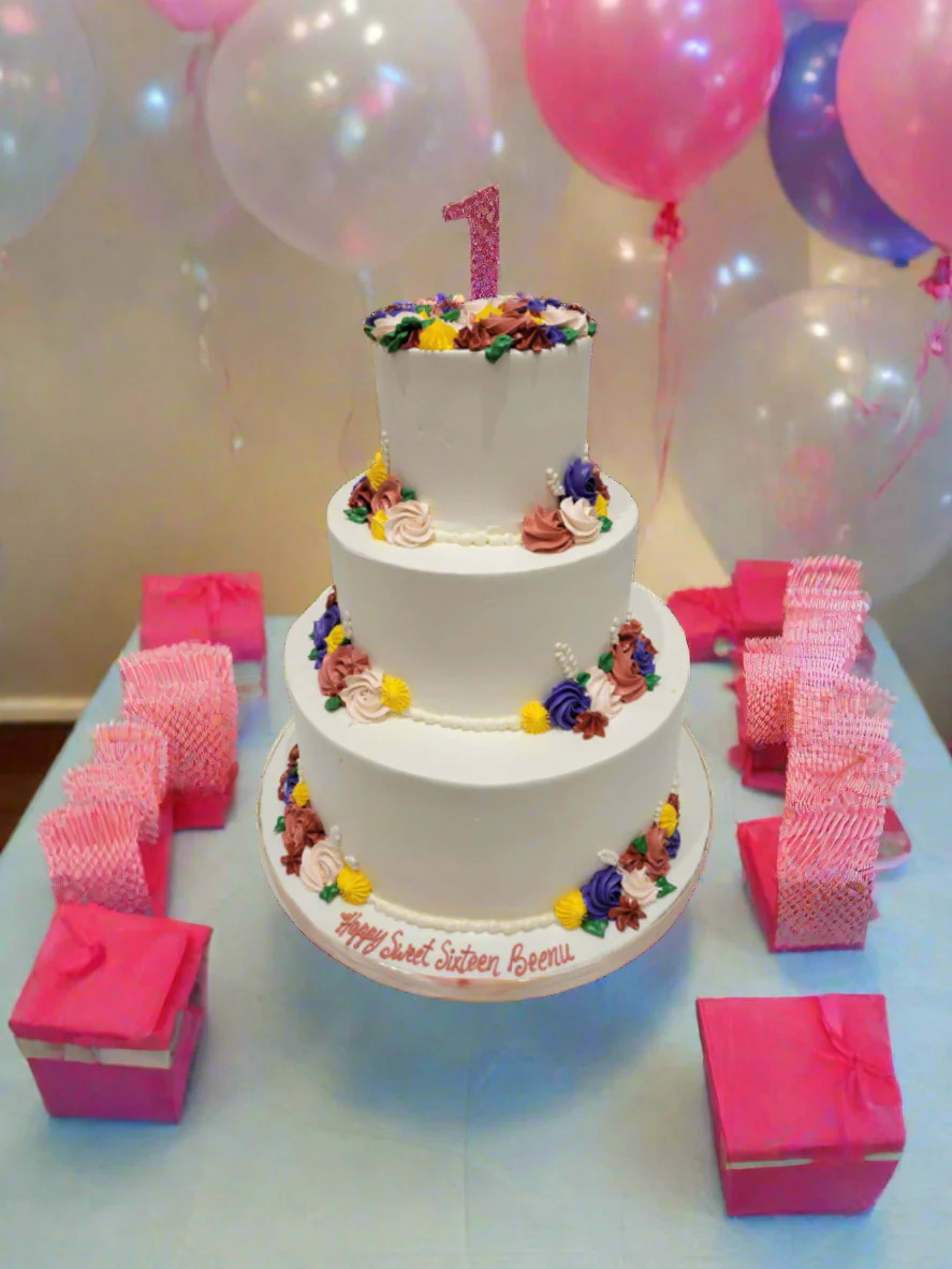 Beenu Sweet Sixteen Tiered Cake - Image 3