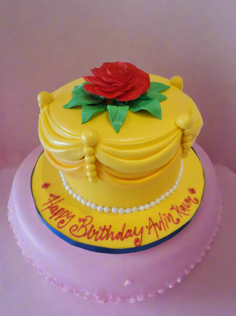 Belle Princess Fondant Cake - Image 4