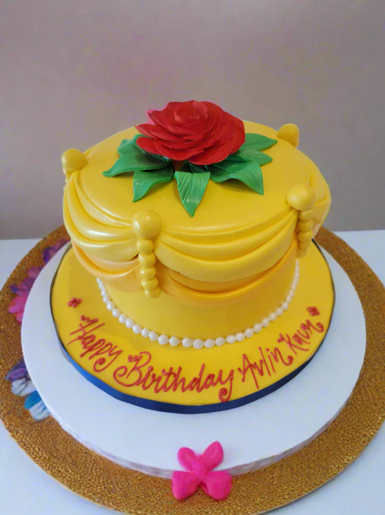 Belle Princess Fondant Cake - Image 5