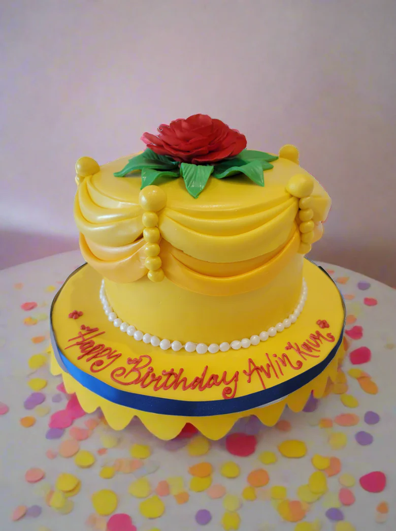 Belle Princess Fondant Cake - Image 7