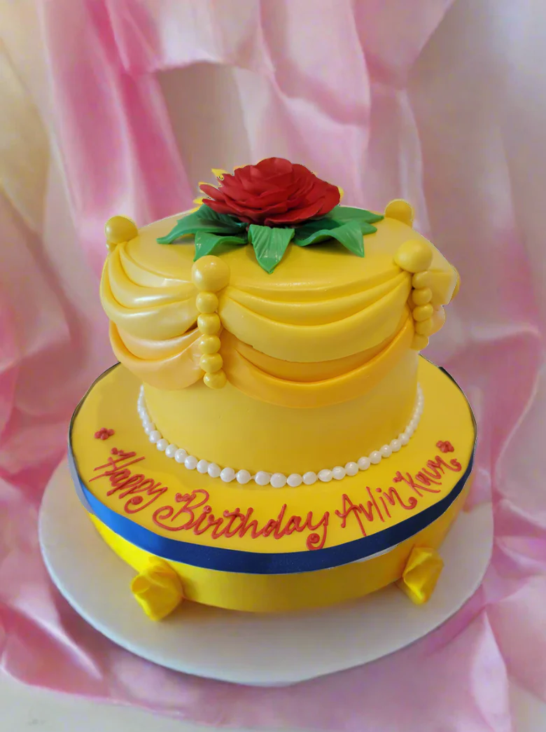 Belle Princess Fondant Cake - Image 8