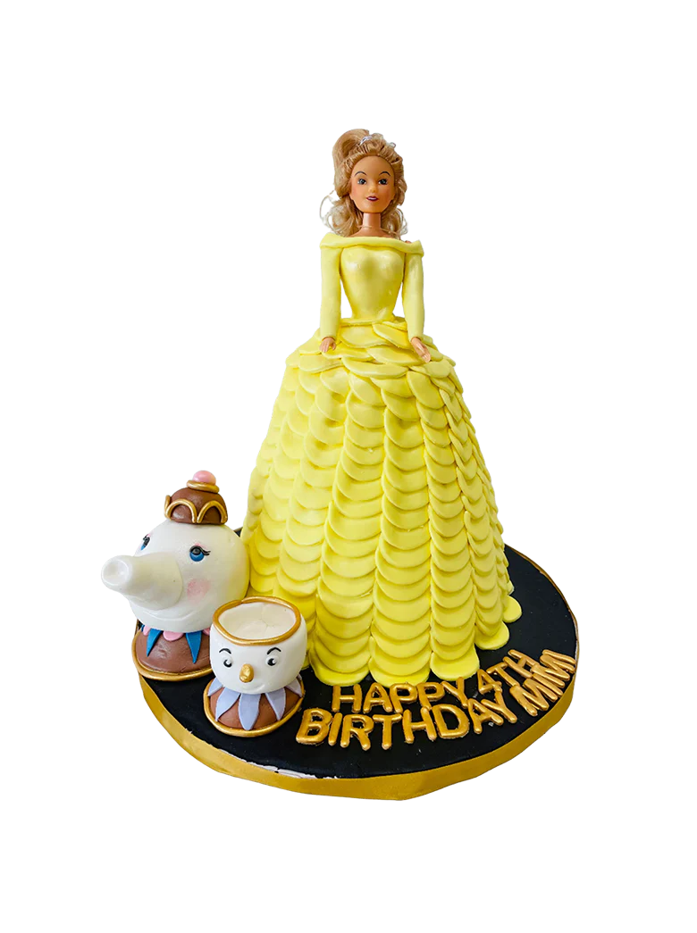 Belle Tea Pot Fondant Cake