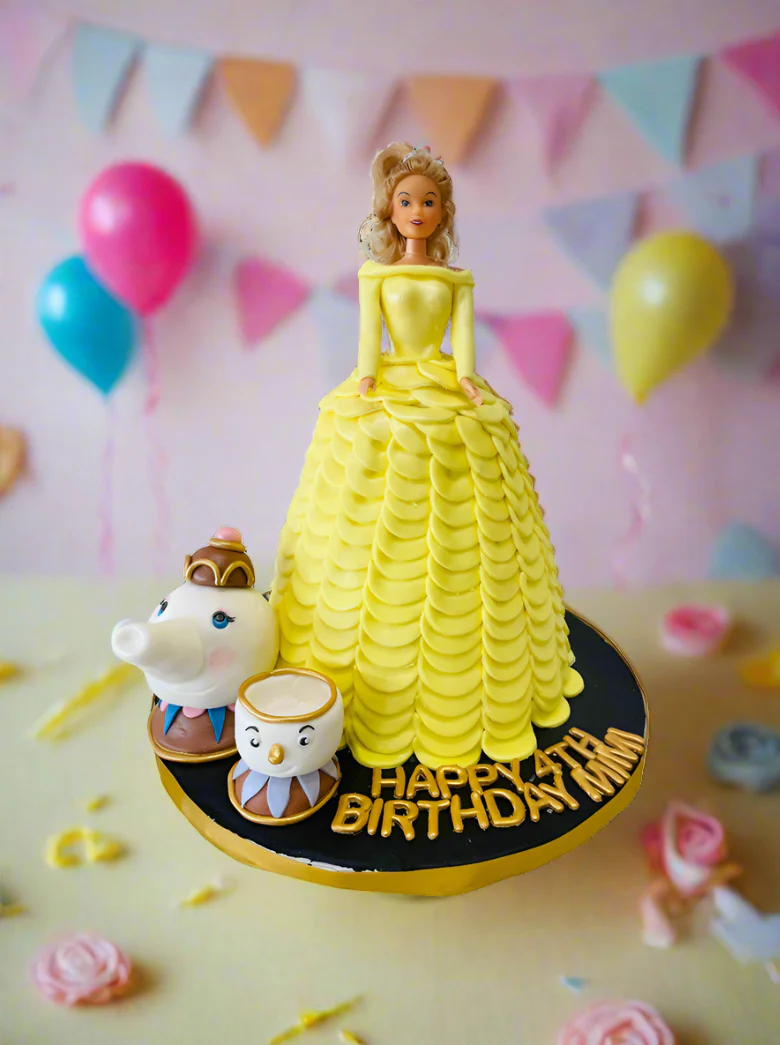 Belle Tea Pot Fondant Cake - Image 3