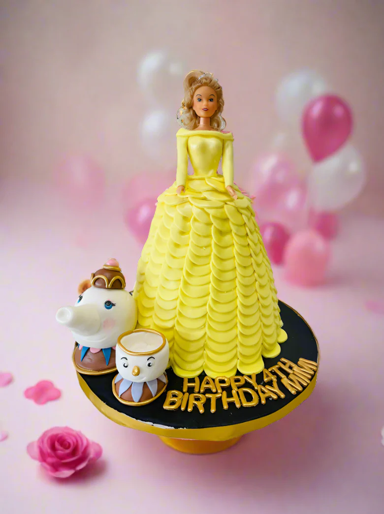 Belle Tea Pot Fondant Cake - Image 4