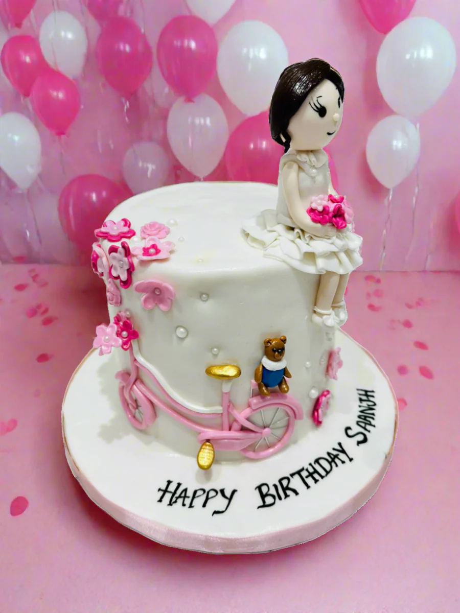 Bike Theme Fondant Cake - Image 4