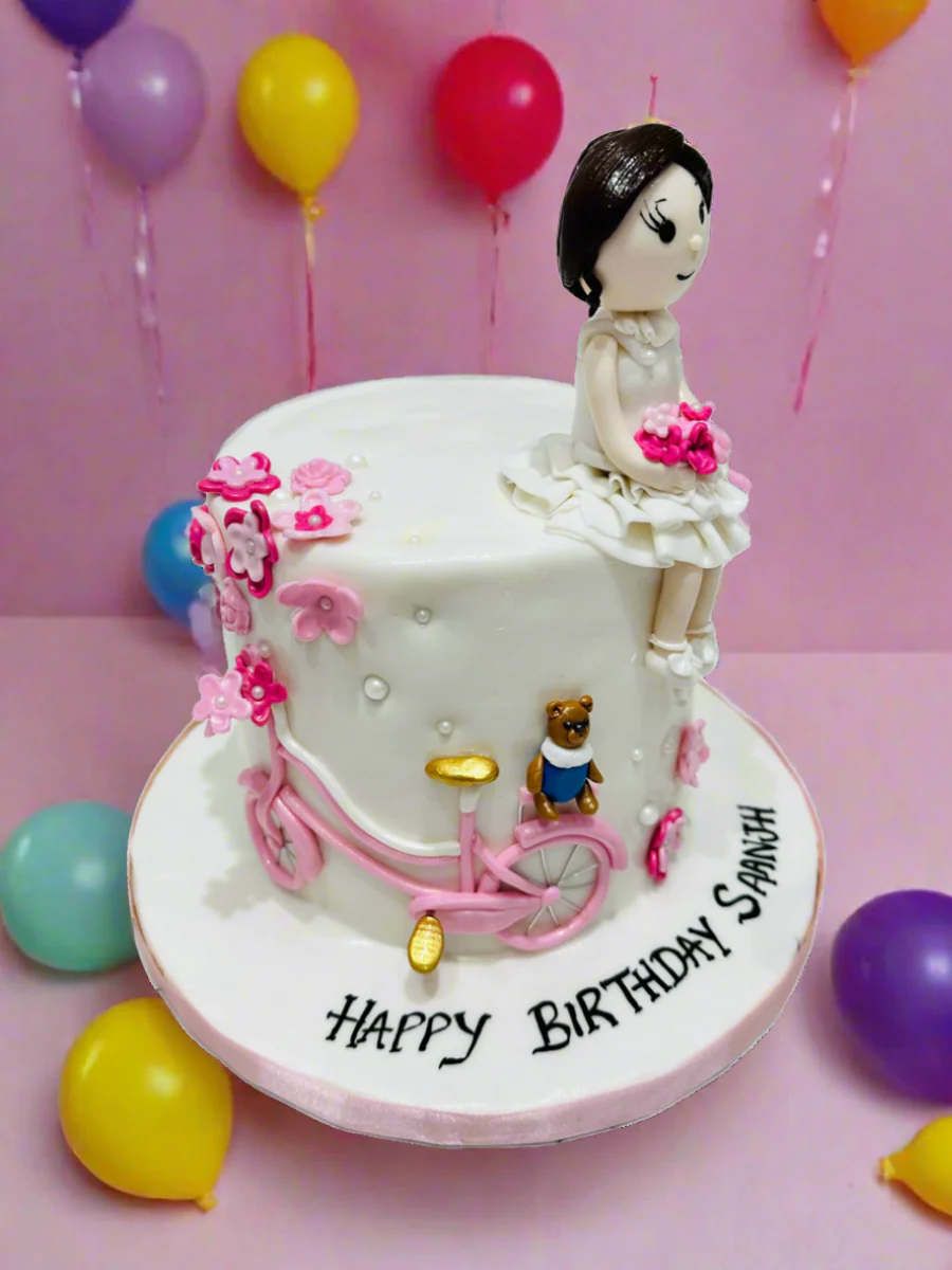 Bike Theme Fondant Cake - Image 5