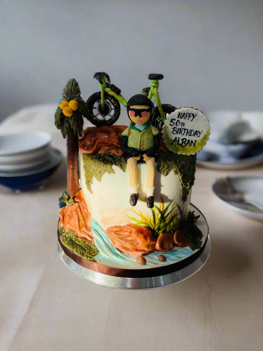 Biking Adventure Fondant Cake - Image 3
