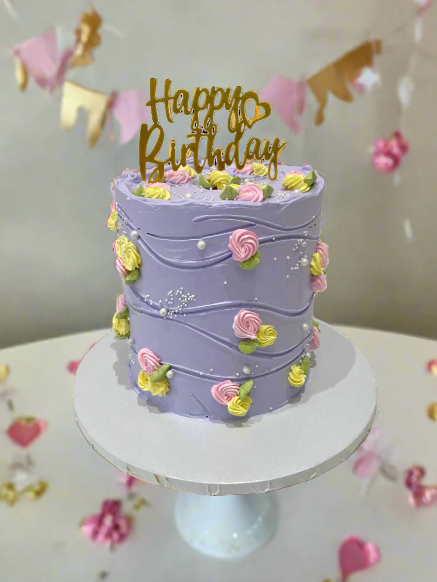 Billy Lavender Floral Cake - Image 2