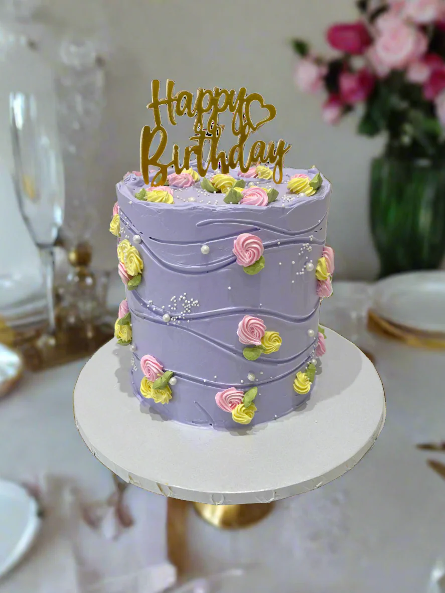 Billy Lavender Floral Cake - Image 3