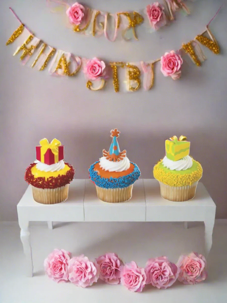 Birthday Party Cupcakes - (Pack of 6) - Image 4