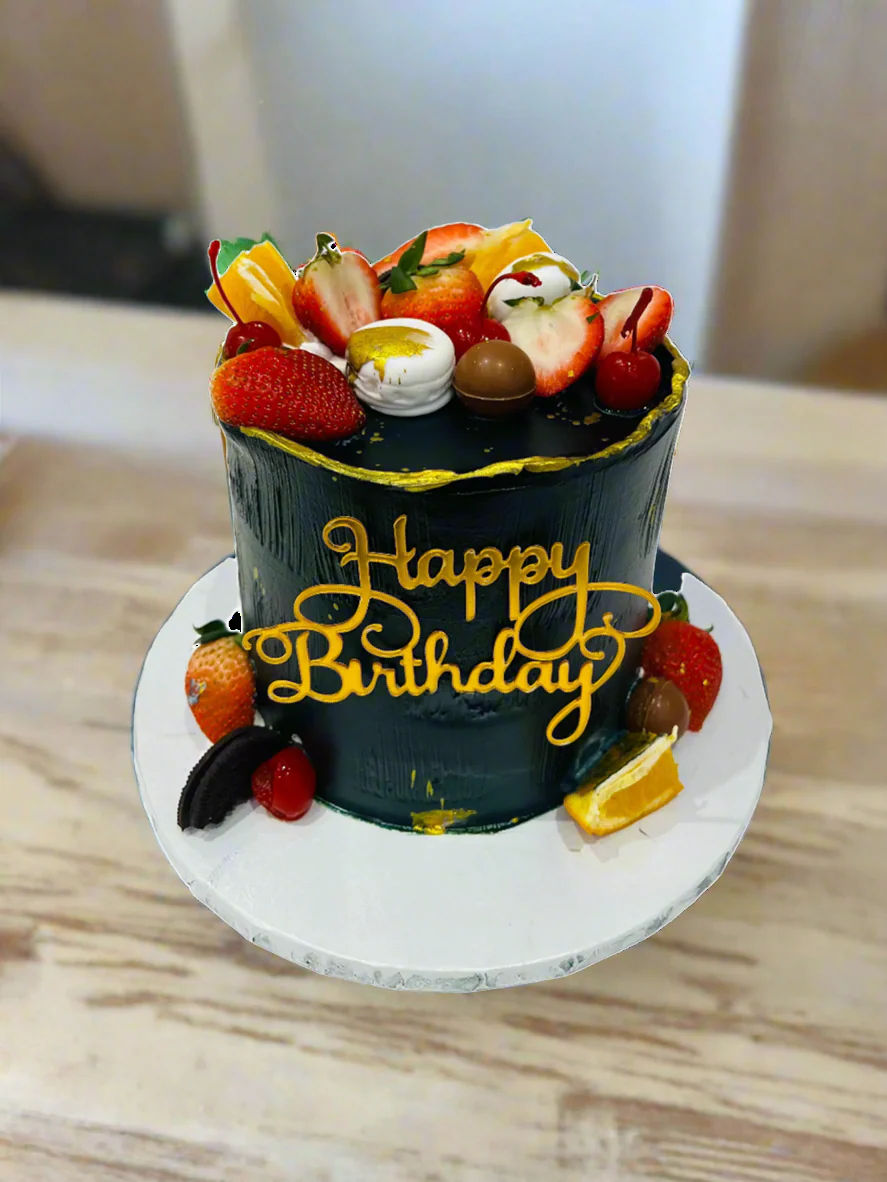 Black & Gold Fruit Cake - Image 3